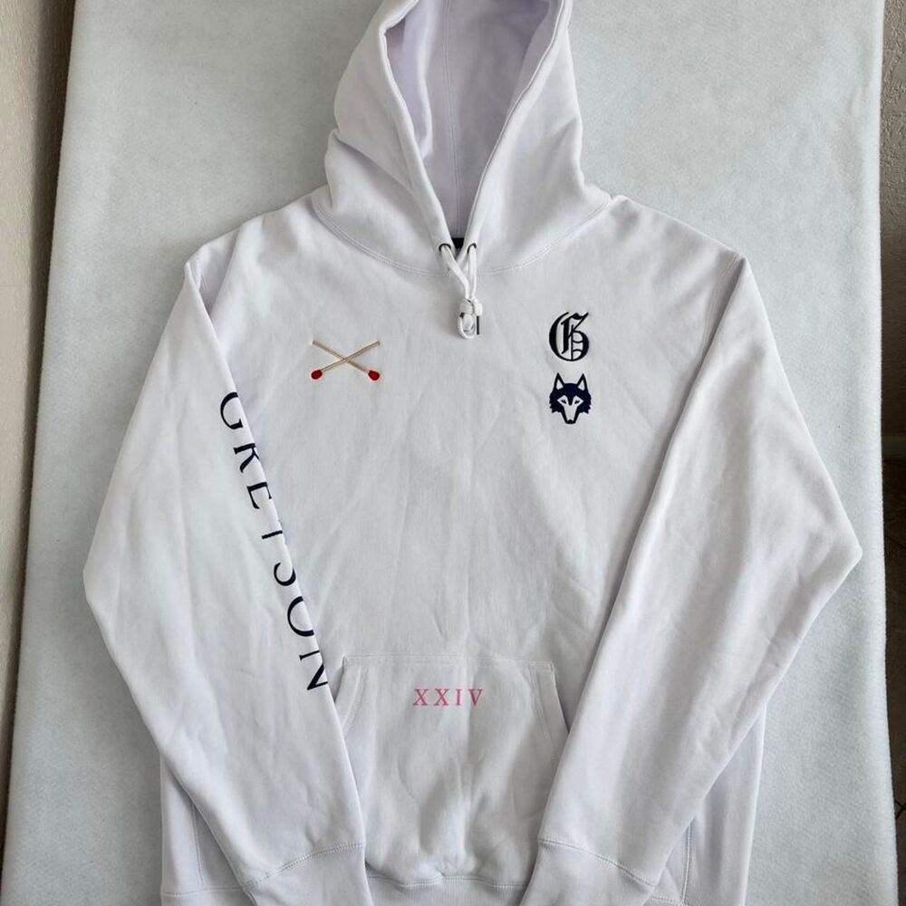 Greyson Clothiers White Graphic Hoodie Mens XXL
